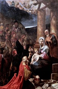 Aanbidding der wijzen door Ludovico Carracci